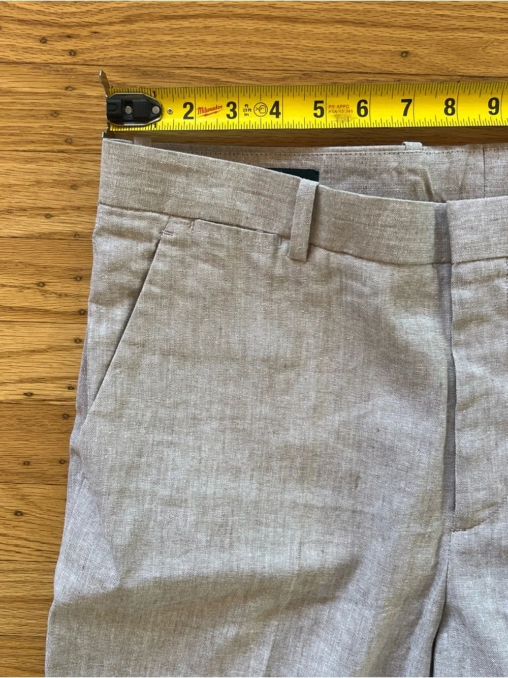 NWOT Perry Ellis Linen Blend Men's Cream Beige Dress Pants 34x34